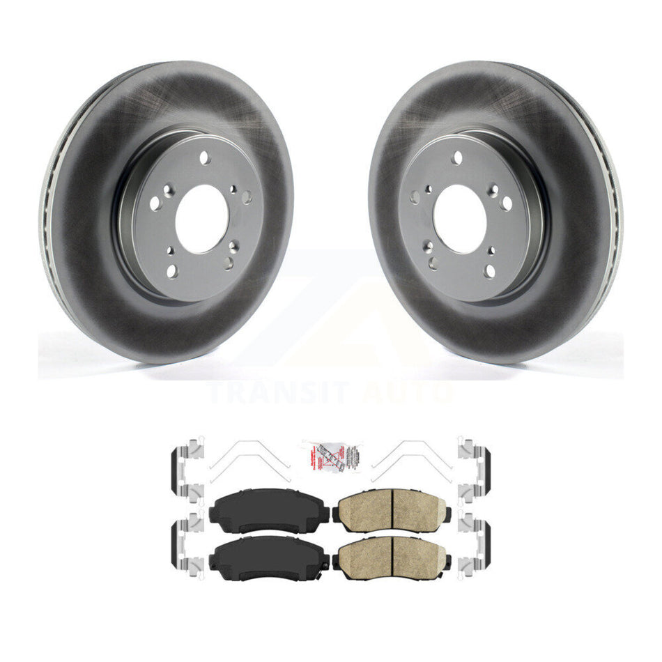 Front Coated Disc Brake Rotors And Ceramic Pads Kit For Honda CR-V KGA-100201