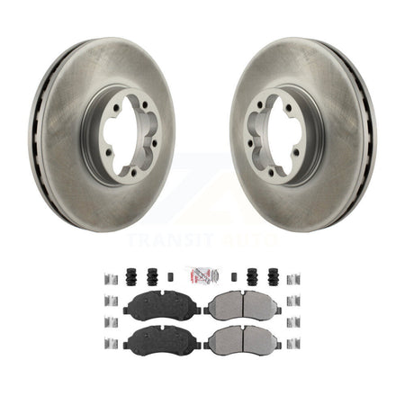 Front Coated Disc Brake Rotors And Semi-Metallic Pads Kit For Ford Transit-350 HD KGA-100206