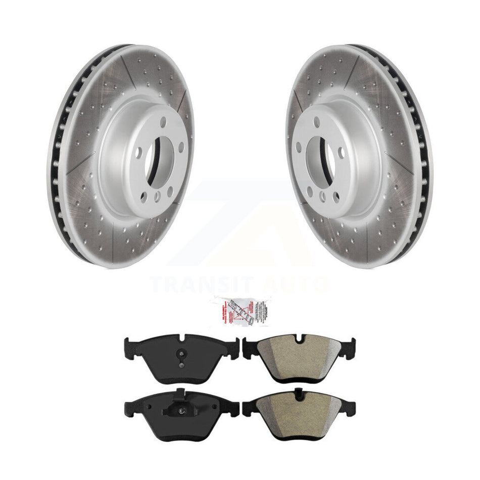 Front Coated Disc Brake Rotors And Semi-Metallic Pads Kit For 2013 BMW 328i 335i KGA-100214