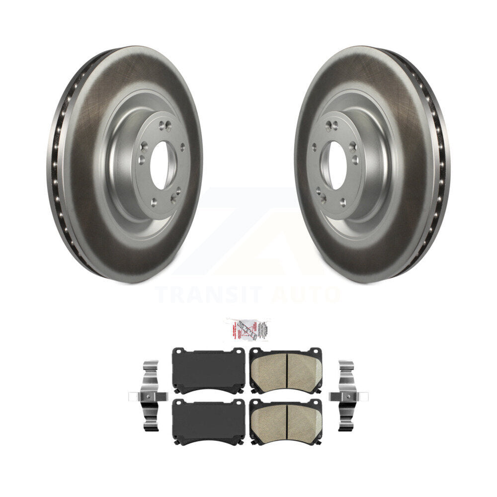 Front Coated Disc Brake Rotors And Ceramic Pads Kit For Hyundai Genesis Equus KGA-100225