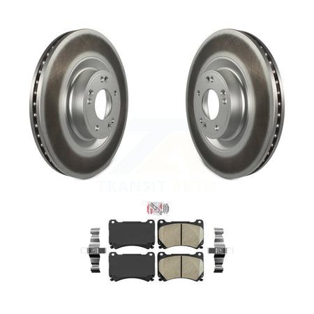 Front Coated Disc Brake Rotors And Ceramic Pads Kit For Hyundai Genesis Equus KGA-100225