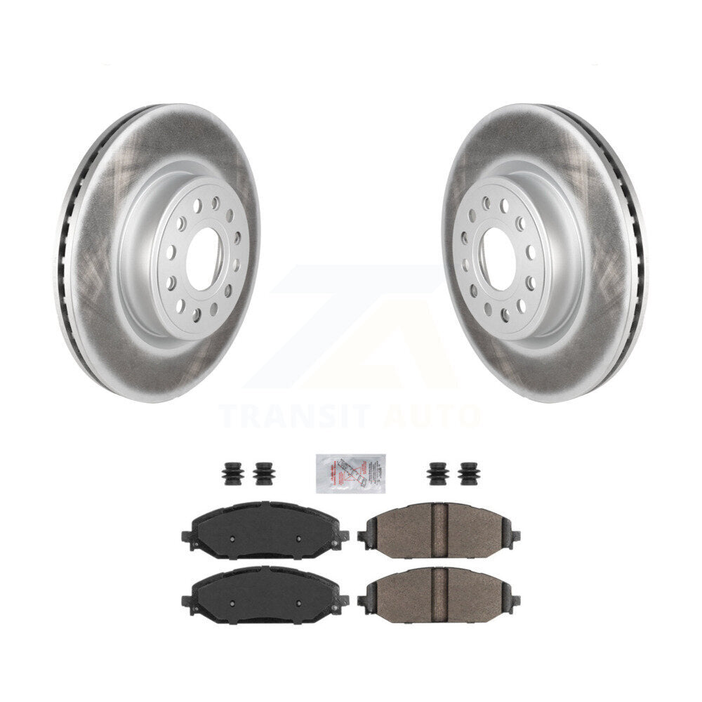 Front Coated Disc Brake Rotors And Semi-Metallic Pads Kit For Ram 1500 KGA-100229