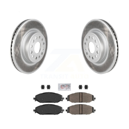 Front Coated Disc Brake Rotors And Semi-Metallic Pads Kit For Ram 1500 KGA-100229
