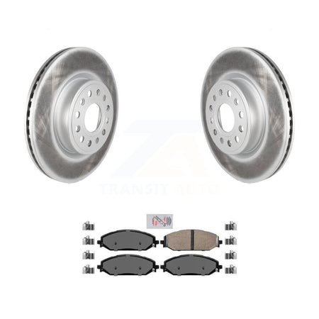 Front Coated Disc Brake Rotors And Ceramic Pads Kit For Ram 1500 KGA-100230