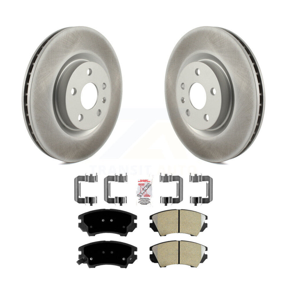 Front Coated Disc Brake Rotors And Semi-Metallic Pads Kit For 2011-2017 Chevrolet Caprice KGA-100239