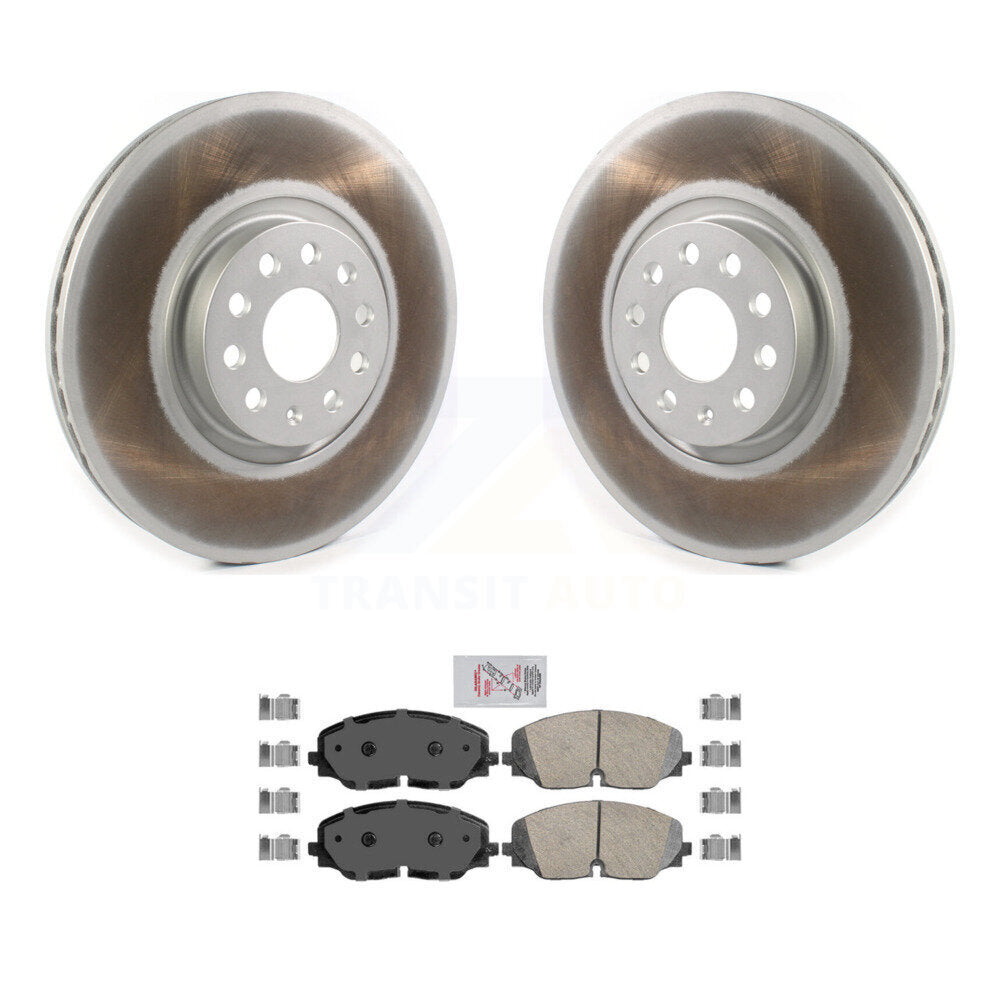 Front Coated Disc Brake Rotors And Ceramic Pads Kit For Volkswagen Atlas Cross Sport KGA-100243