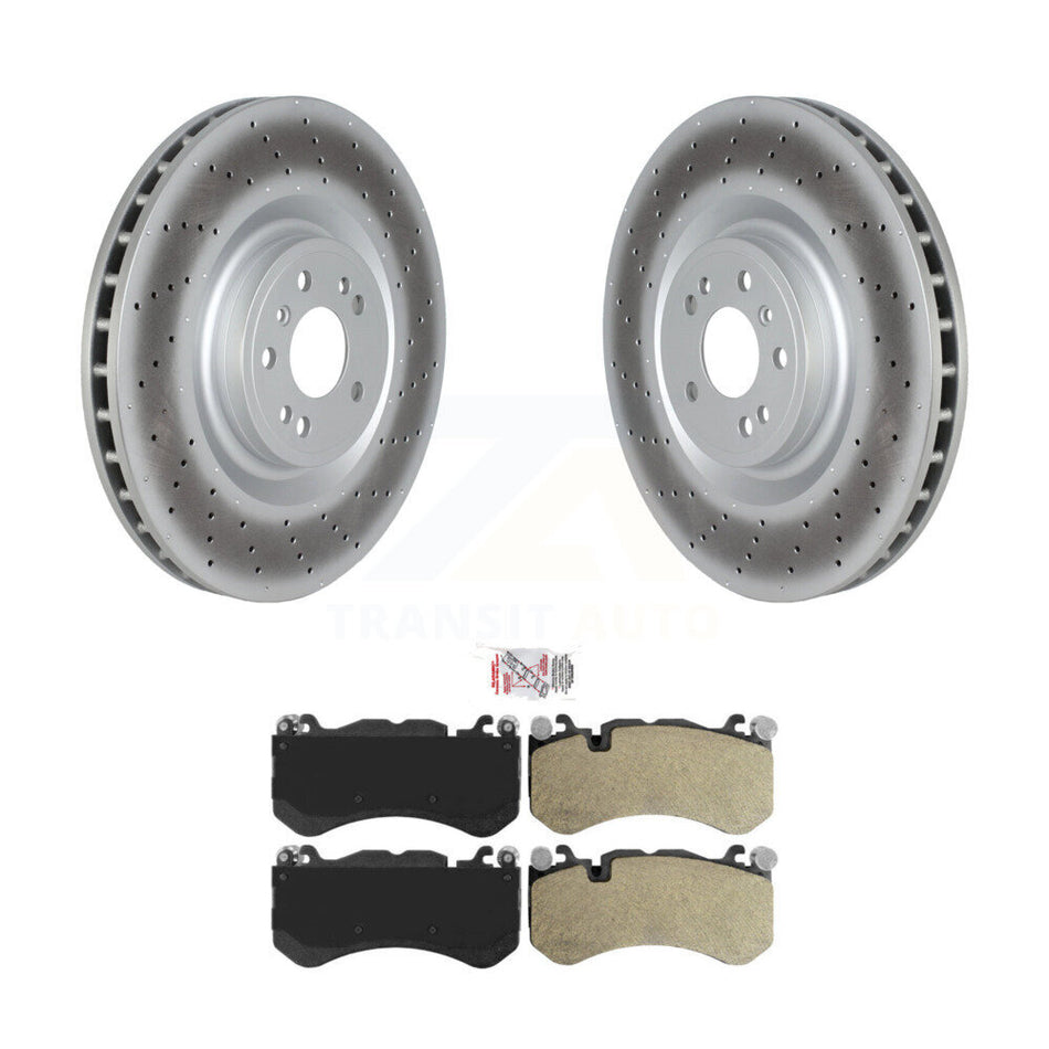 Front Coated Disc Brake Rotors And Semi-Metallic Pads Kit For Mercedes-Benz ML63 AMG KGA-100244