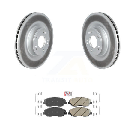 Front Coated Disc Brake Rotors And Ceramic Pads Kit For 2009-2011 Hyundai Genesis 3.8L KGA-100260