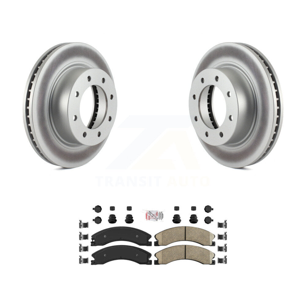 Front Coated Disc Brake Rotor & Ceramic Pad Kit For 2012-2021 Nissan NV2500 NV3500 NV1500 KGA-100263
