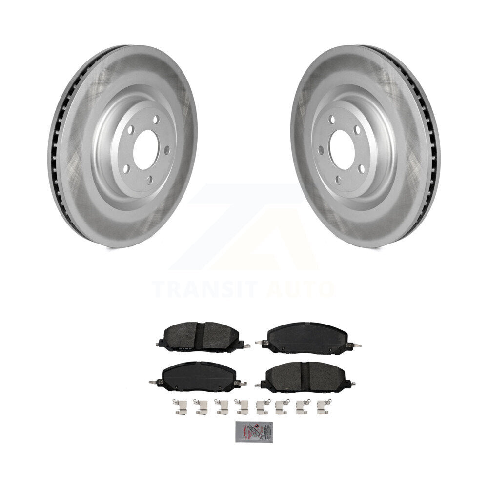 Front Coated Brake Rotor & Semi-Metallic Pad Kit For Ford Explorer Lincoln Aviator Police KGA-100264