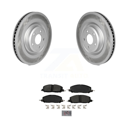 Front Coated Brake Rotor & Semi-Metallic Pad Kit For Ford Explorer Lincoln Aviator Police KGA-100264