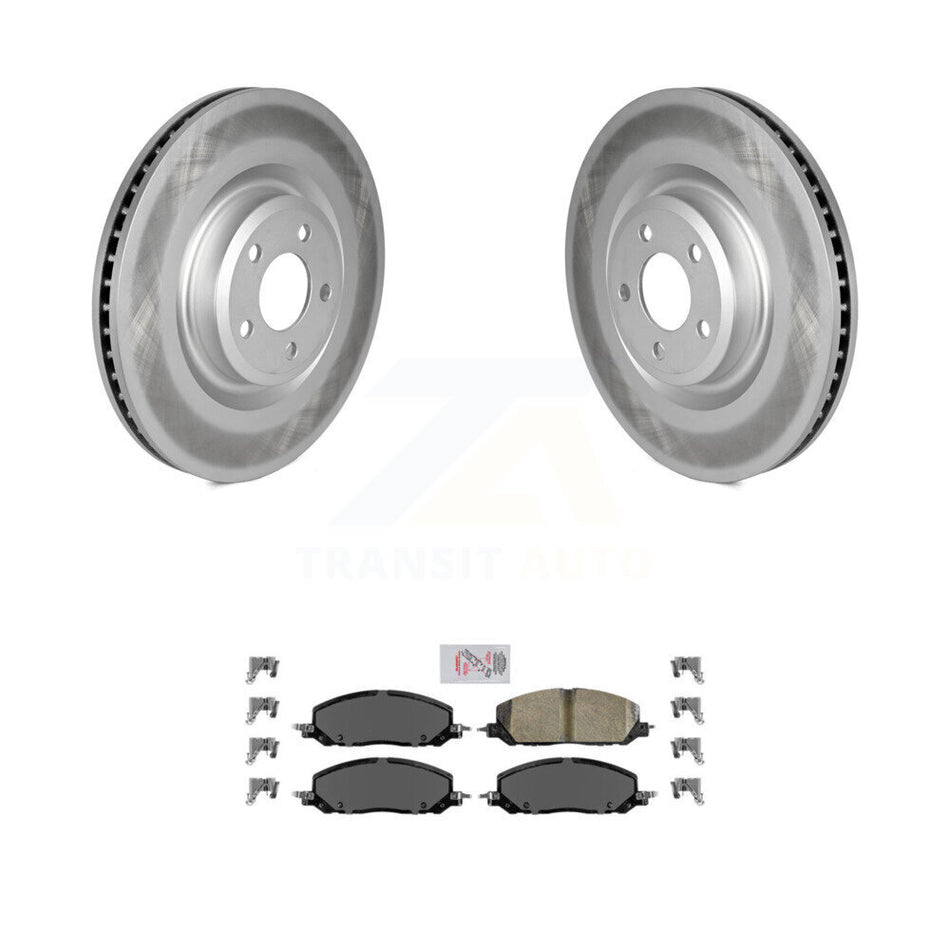 Front Coated Brake Rotor Ceramic Pad Kit For Ford Explorer Lincoln Aviator Police Utility KGA-100265