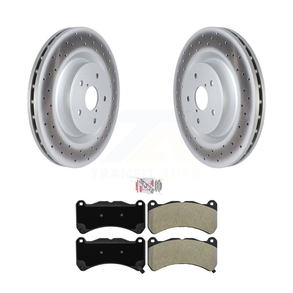 Front Coated Disc Brake Rotors And Semi-Metallic Pads Kit For 2018-2020 Subaru WRX STI KGA-100266
