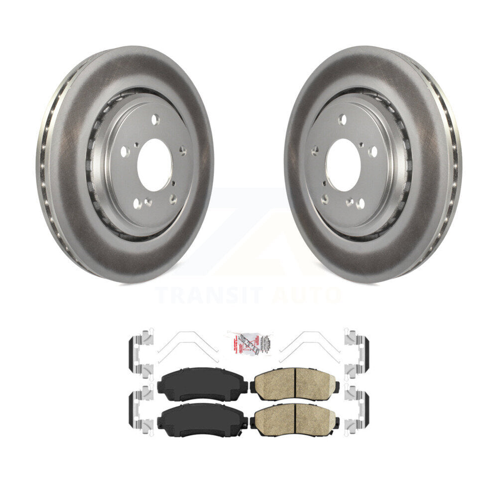 Front Coated Disc Brake Rotors And Ceramic Pads Kit For Honda Odyssey Passport KGA-100282