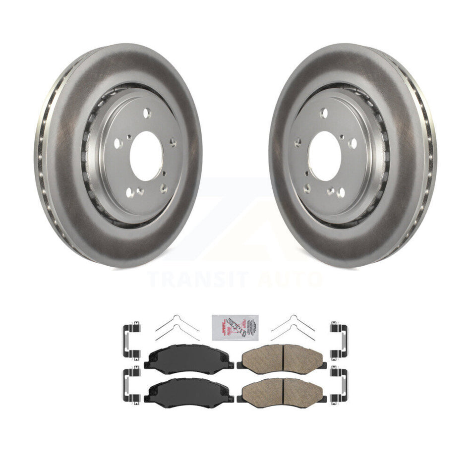 Front Coated Disc Brake Rotors And Ceramic Pads Kit For 2018-2023 Honda Odyssey KGA-100286