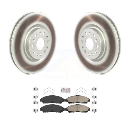 Front Coated Disc Brake Rotors And Ceramic Pads Kit For Cadillac XT5 Buick Enclave XT6 KGA-100288