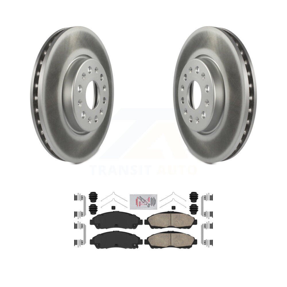 Front Coated Brake Rotor & Ceramic Pad Kit For Chevrolet Traverse GMC Acadia Blazer Buick KGA-100289