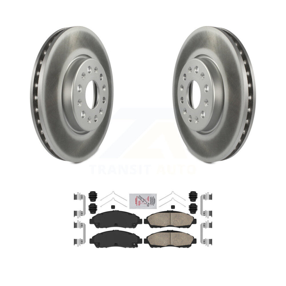 Front Coated Brake Rotor & Ceramic Pad Kit For Chevrolet Traverse GMC Acadia Blazer Buick KGA-100289