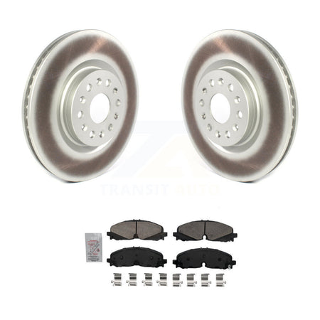 Front Coated Disc Brake Rotor And Ceramic Pad Kit For 2021 Cadillac XT5 Buick Enclave XT6 KGA-100291