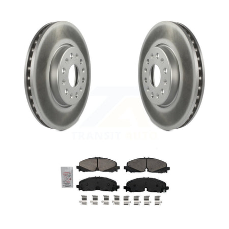 Front Coated Brake Rotor & Ceramic Pad Kit For Chevrolet Traverse Blazer GMC Acadia Buick KGA-100292