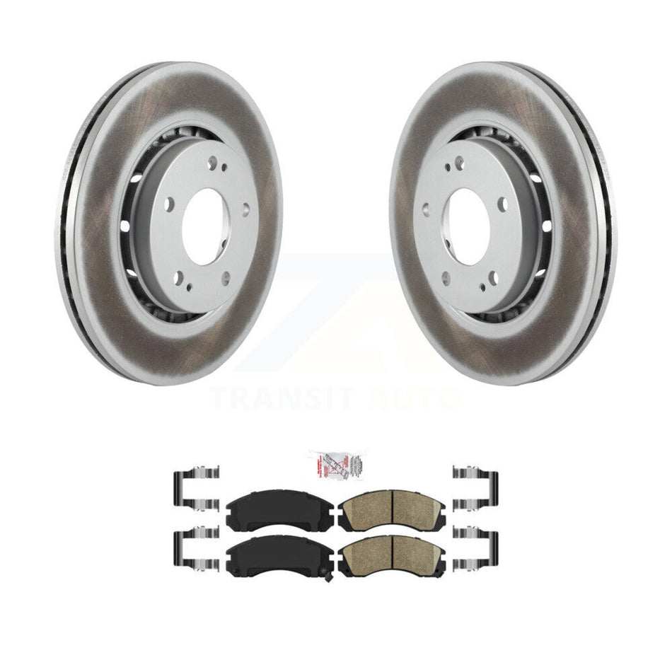 Front Coated Disc Brake Rotors And Ceramic Pads Kit For Mitsubishi Lancer KGA-100300