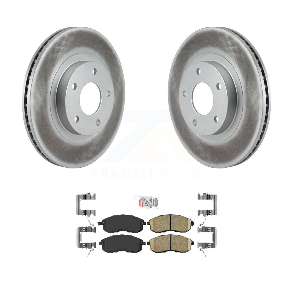Front Coated Disc Brake Rotors And Ceramic Pads Kit For 2002-2003 Nissan Maxima KGA-100318