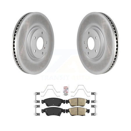Front Coated Disc Brake Rotors And Ceramic Pads Kit For INFINITI G37 G35 Q60 KGA-100320