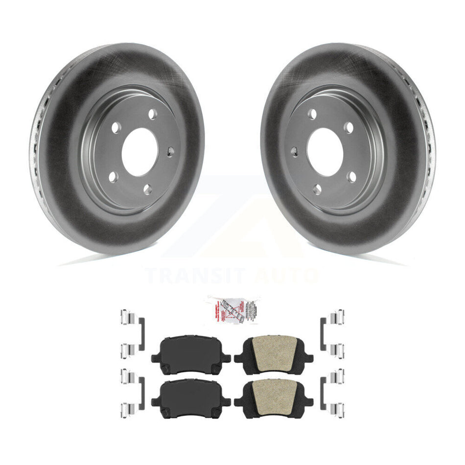 Front Coated Brake Rotor Ceramic Pad Kit For Chevrolet Malibu Pontiac G6 Cobalt G5 Saturn KGA-100325