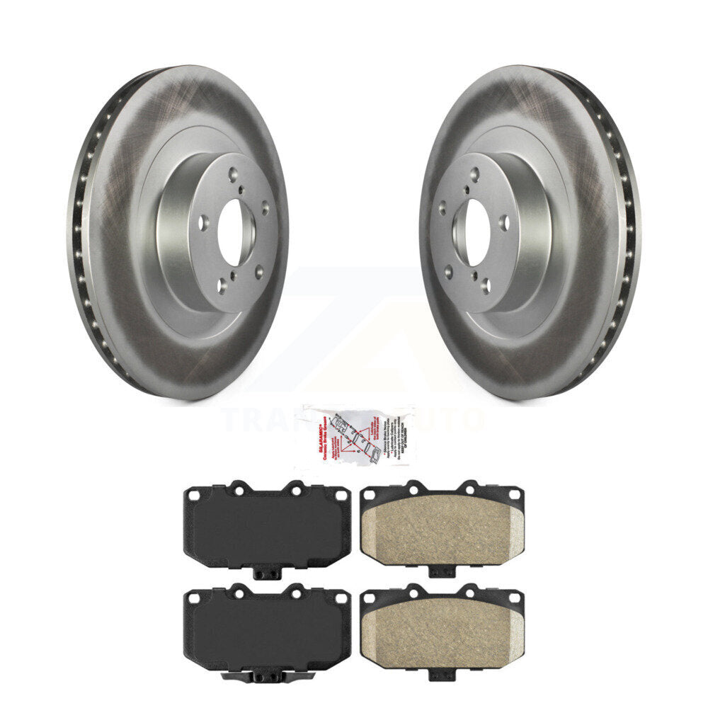 Front Coated Disc Brake Rotors And Ceramic Pads Kit For 2006-2007 Subaru Impreza WRX KGA-100345