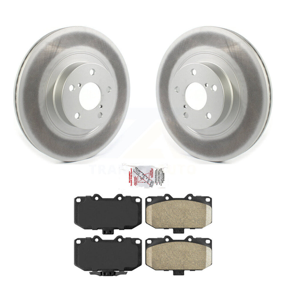 Front Coated Disc Brake Rotors And Ceramic Pads Kit For 2008 Subaru Impreza WRX KGA-100347