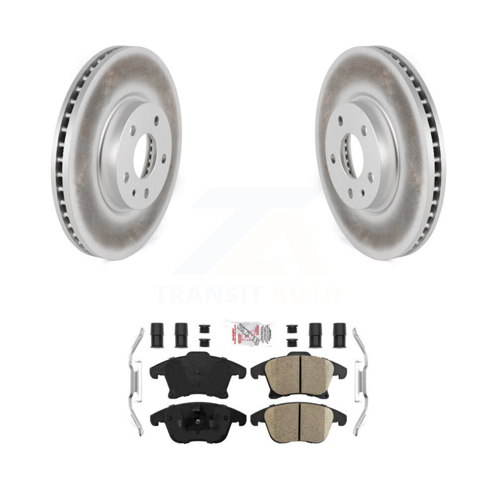 Front Coated Disc Brake Rotors And Ceramic Pads Kit For Ford Fusion Lincoln MKZ KGA-100360