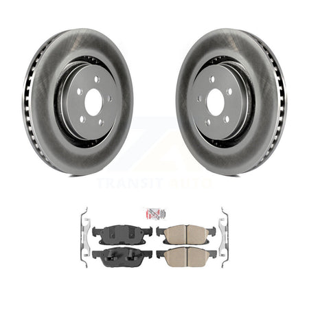 Front Coated Disc Brake Rotor And Ceramic Pad Kit For Ford Fusion Lincoln MKZ Continental KGA-100363