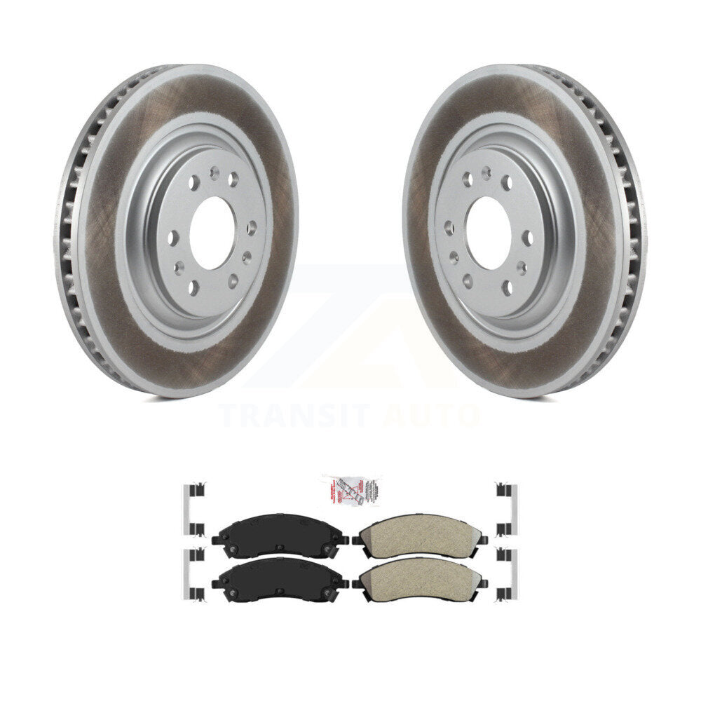 Front Coated Disc Brake Rotors And Semi-Metallic Pads Kit For 2004-2009 Cadillac SRX KGA-100370