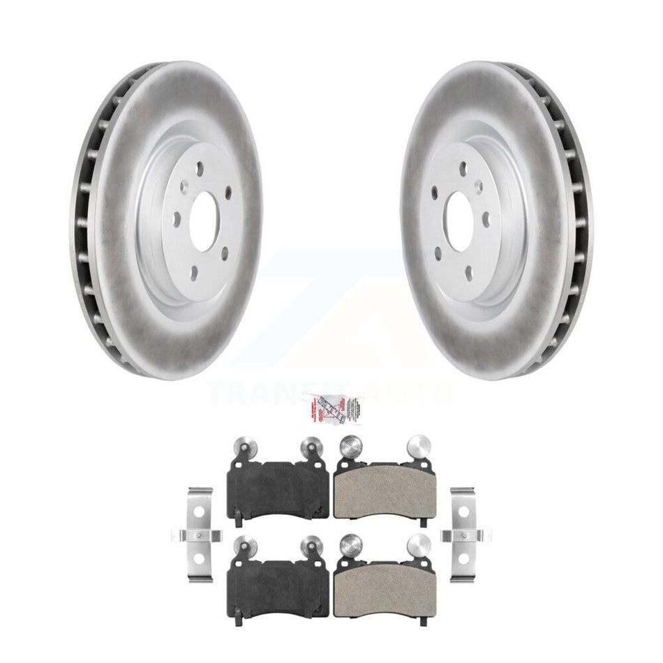Front Coated Disc Brake Rotors And Semi-Metallic Pads Kit For Chevrolet Camaro SS KGA-100373