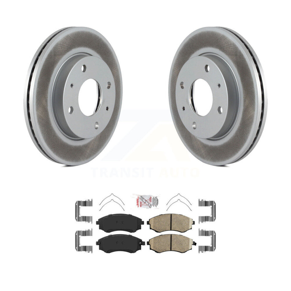 Front Coated Brake Rotor & Ceramic Pad Kit For Hyundai Elantra Sonata Kia Optima Magentis KGA-100410