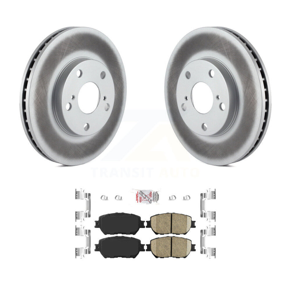 Front Coated Disc Brake Rotors Ceramic Pad Kit For Toyota Camry With 275mm Diameter Rotor KGA-100416