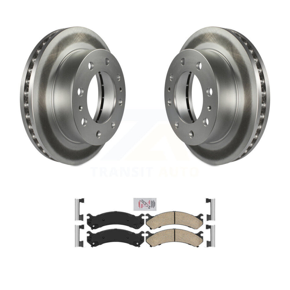Front Coat Brake Rotors Ceramic Pad Kit For GMC Chevrolet Sierra 2500 HD Silverado Savana KGA-100433