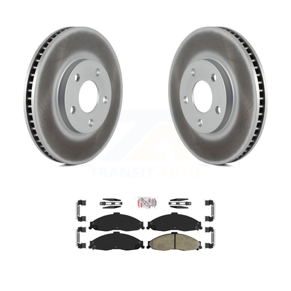 Front Coated Disc Brake Rotor Semi-Metallic Pad Kit For Pontiac Firebird Chevrolet Camaro KGA-100437