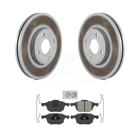 Front Coated Disc Brake Rotors And Semi-Metallic Pads Kit For 2005-2007 Ford Focus KGA-100438