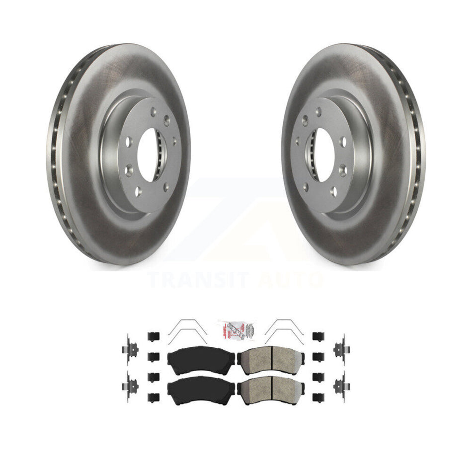 Front Coated Brake Rotor Semi-Metallic Pad Kit For Ford Fusion Mazda 6 Lincoln MKZ Zephyr KGA-100439
