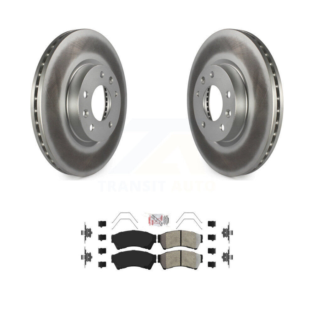 Front Coated Brake Rotor Semi-Metallic Pad Kit For Ford Fusion Mazda 6 Lincoln MKZ Zephyr KGA-100440