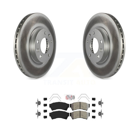 Front Coated Brake Rotor Semi-Metallic Pad Kit For Ford Fusion Mazda 6 Lincoln MKZ Zephyr KGA-100440