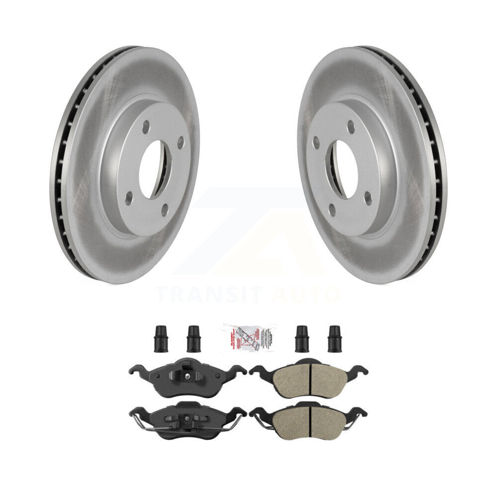 Front Coated Disc Brake Rotors And Semi-Metallic Pads Kit For Ford Focus KGA-100441