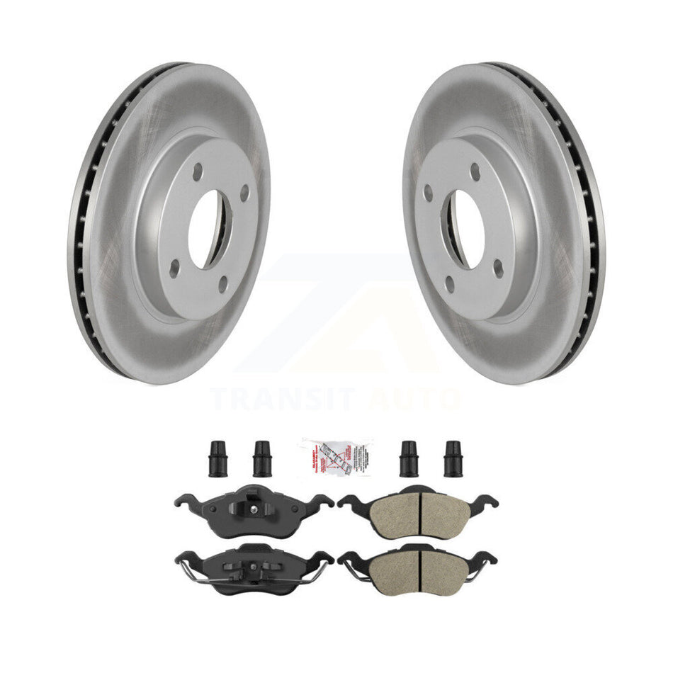 Front Coated Disc Brake Rotors And Semi-Metallic Pads Kit For Ford Focus KGA-100441