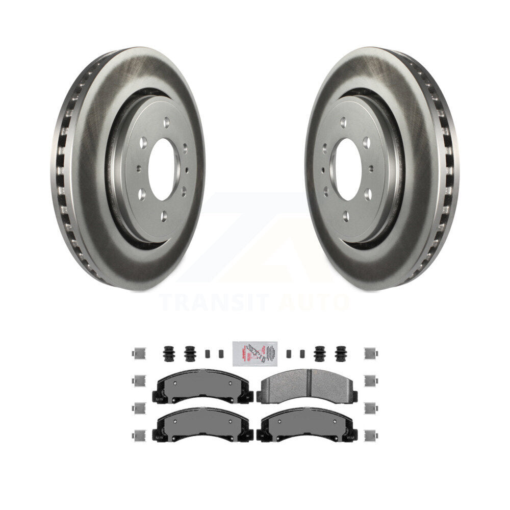 Front Coat Brake Rotors Semi-Metallic Pad Kit For Ford F-150 Expedition Lincoln Navigator KGA-100444