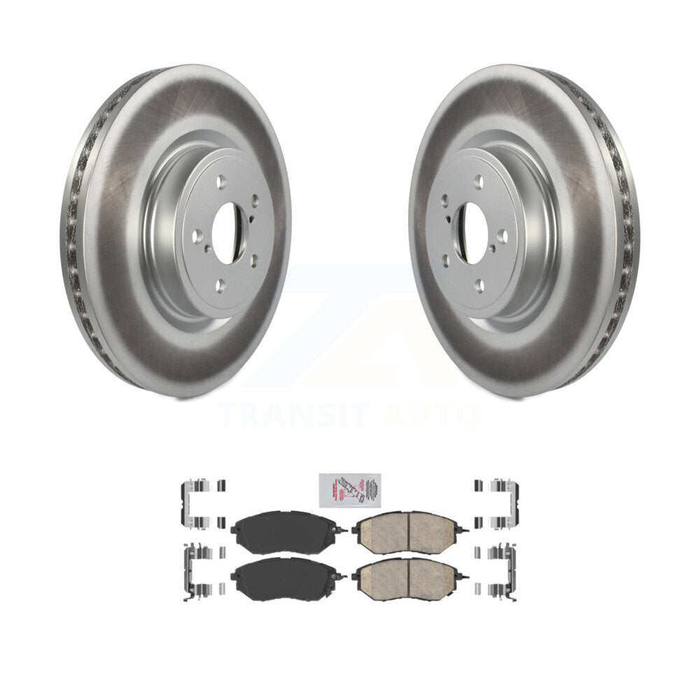 Front Coated Disc Brake Rotors And Ceramic Pads Kit For Subaru Forester Outback Legacy KGA-100449