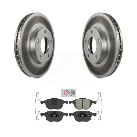 Front Coated Disc Brake Rotors And Semi-Metallic Pads Kit For Mazda 3 Sport KGA-100458