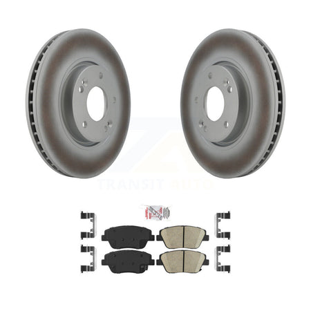 Front Coated Disc Brake Rotors And Ceramic Pads Kit For Hyundai Sonata Kia Optima KGA-100463