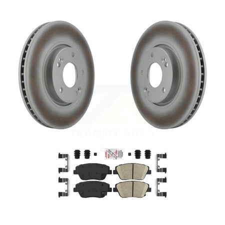 Front Coated Disc Brake Rotors And Ceramic Pads Kit For Hyundai Sonata Kia Optima KGA-100464