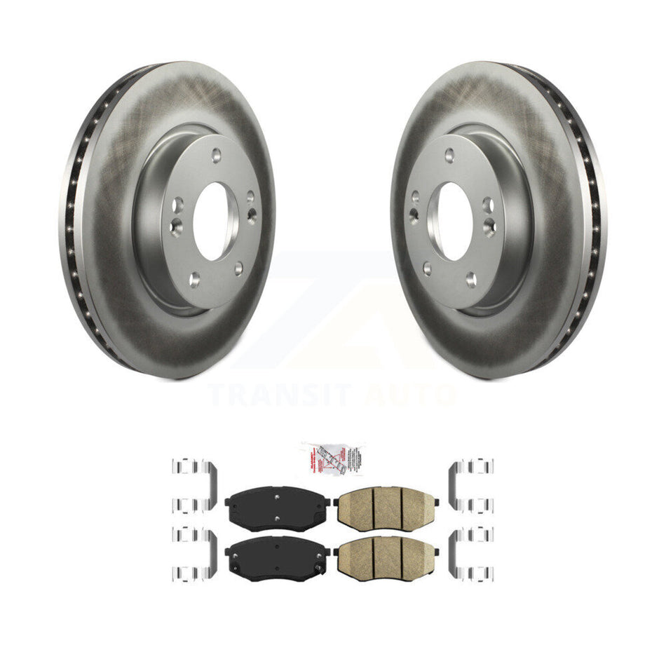 Front Coated Disc Brake Rotors And Ceramic Pads Kit For Hyundai Tucson Kia Sportage FWD KGA-100466